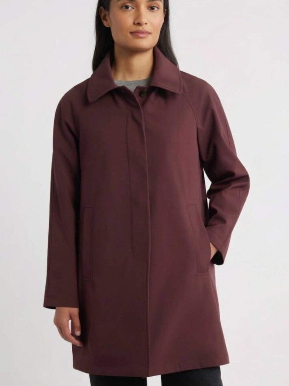 Nine West Burgundy Trench Like New